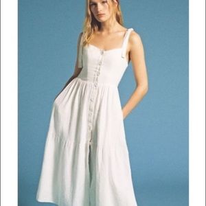 Urban outfitters white midi summer dress